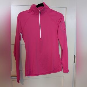 Women's Small Pink Under Armour Quarter Zip Performance Long Sleeve